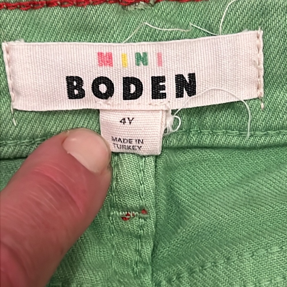 MINI BODEN Set of 2 Carpenter Jean Shorts 4Y - Picture 10 of 11